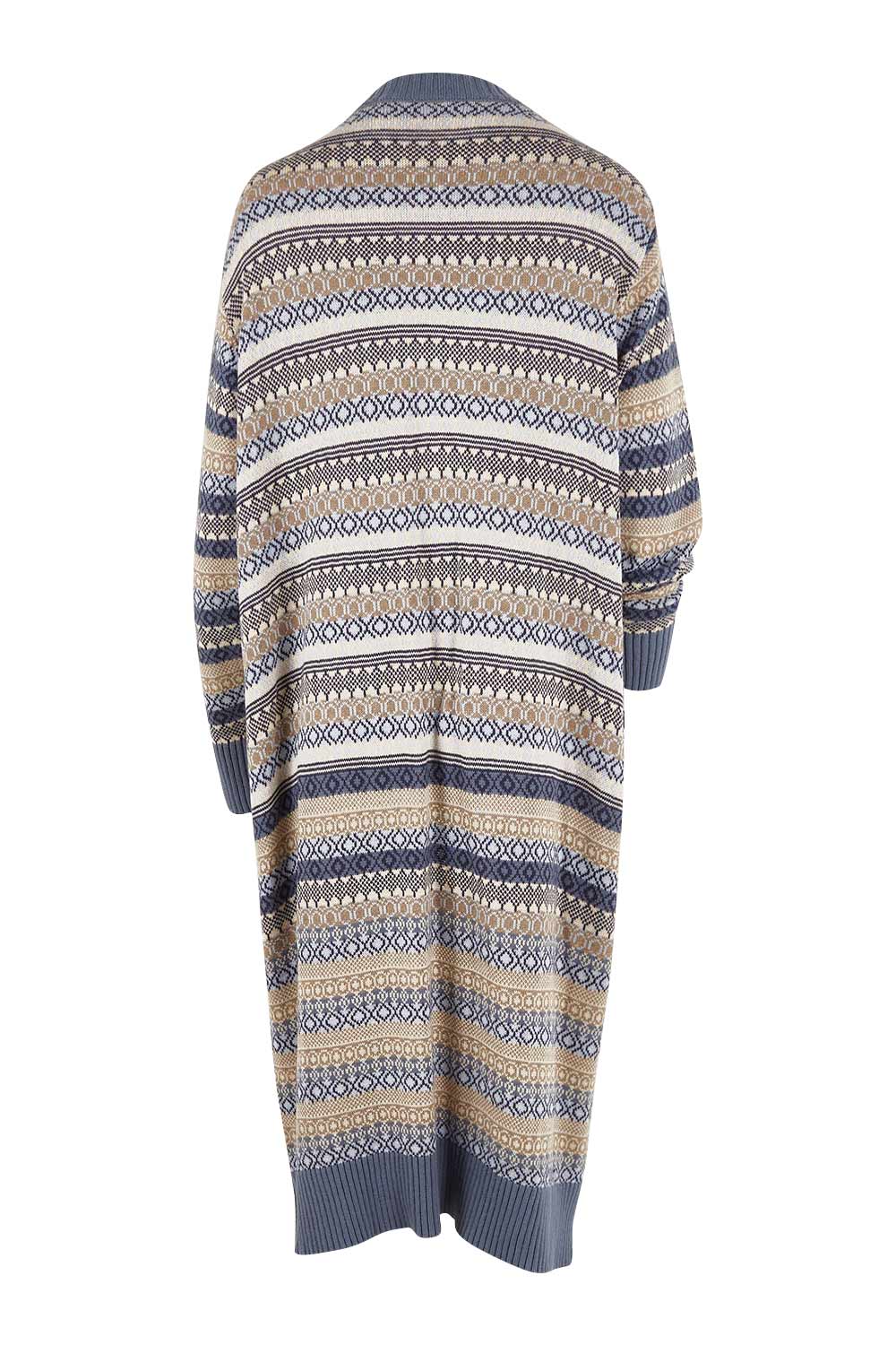 Product shot of the Wild Heart Cardi in colour Dusk, from the back