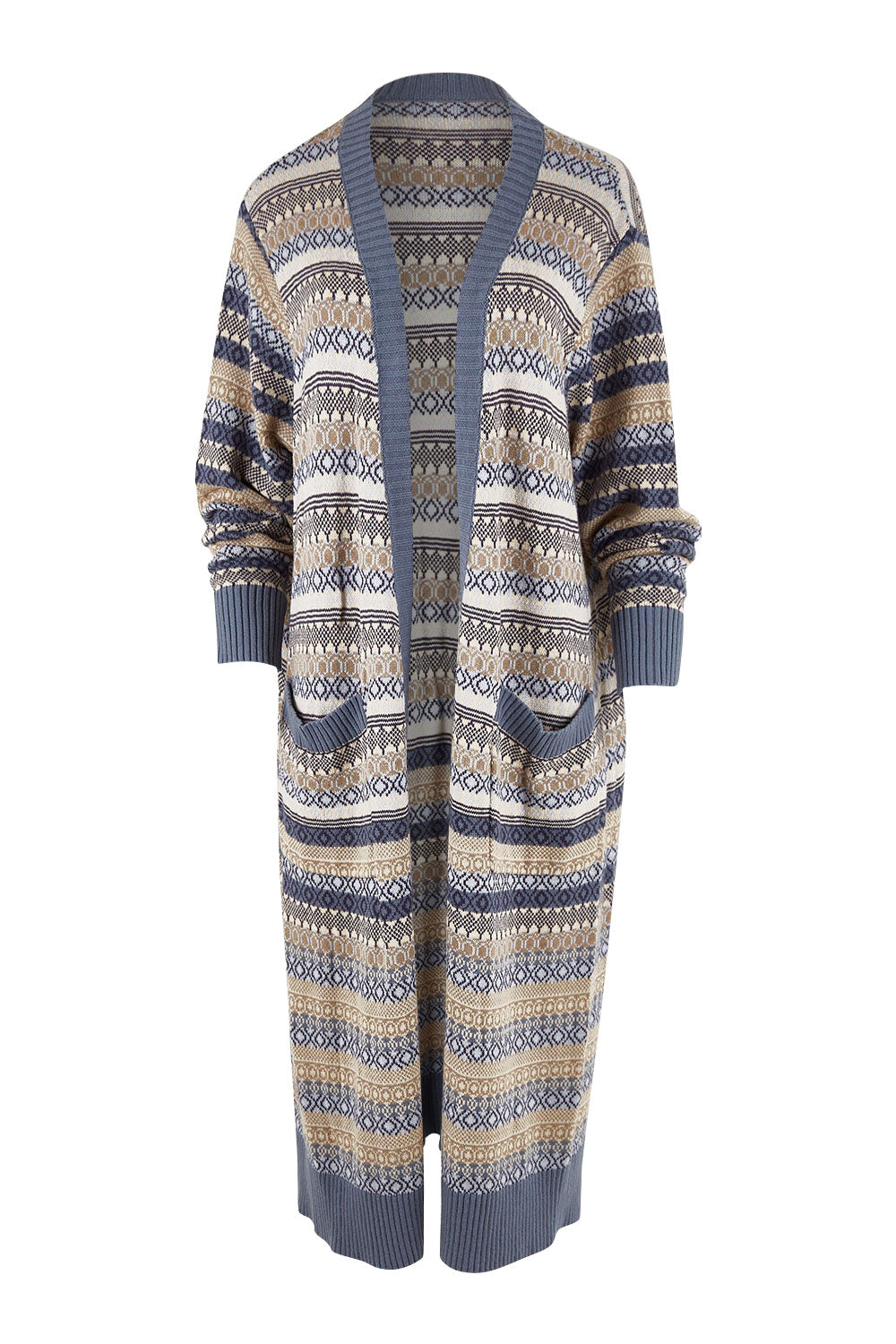 Product shot of the Wild Heart Cardi in colour Dusk, from the front
