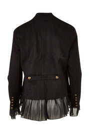 Product shot of the Commander Of Love Jacket in colour Black (Black), from the back