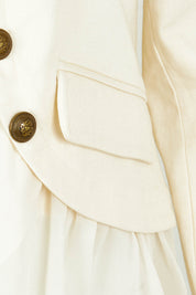 Product shot of the Commander Of Love Jacket in colour Ecru, detail
