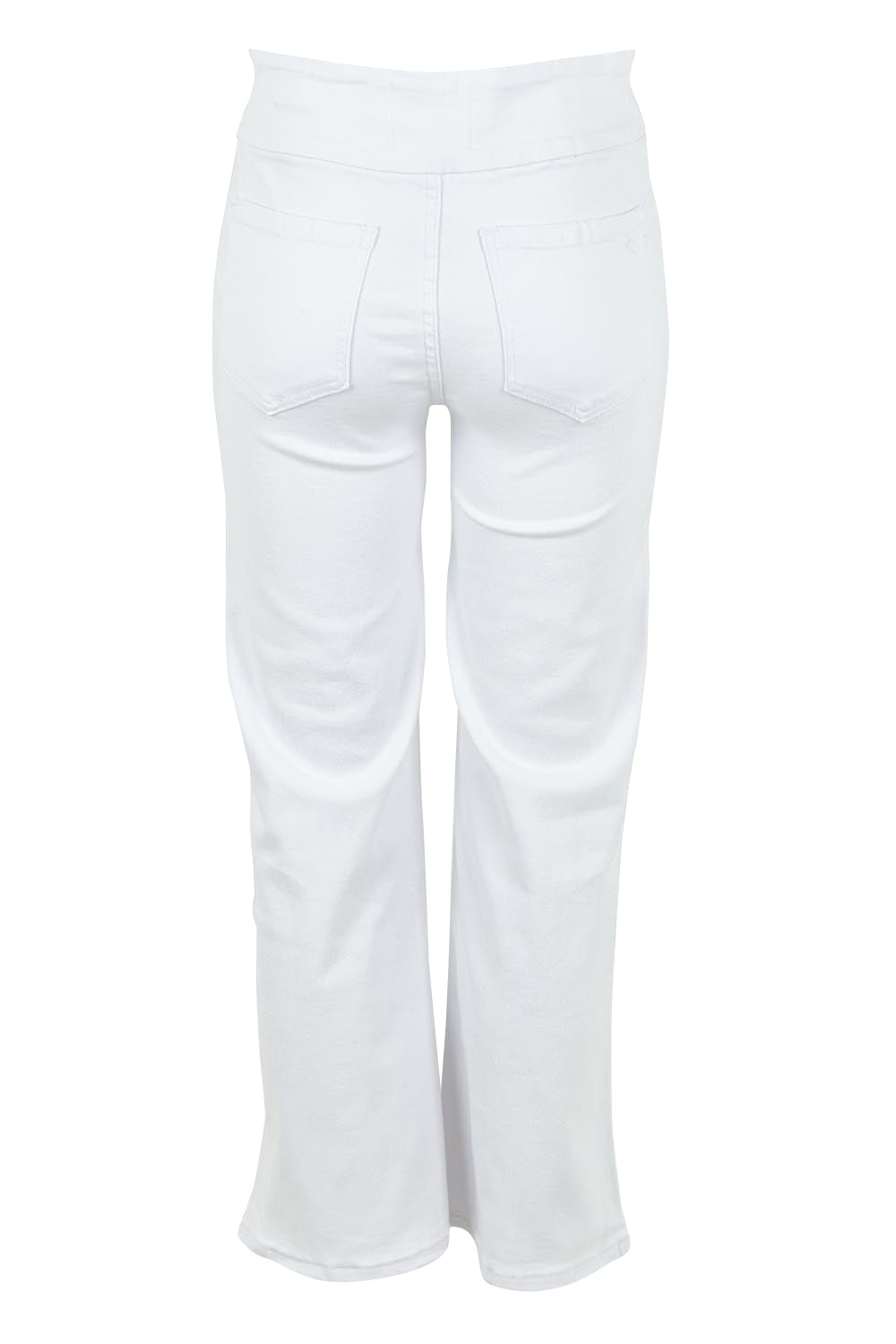 Product shot of the Easy As Plain Pull On Jeans in colour White (White), from the back