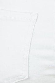Product shot of the Easy As Plain Pull On Jeans in colour White (White), detail
