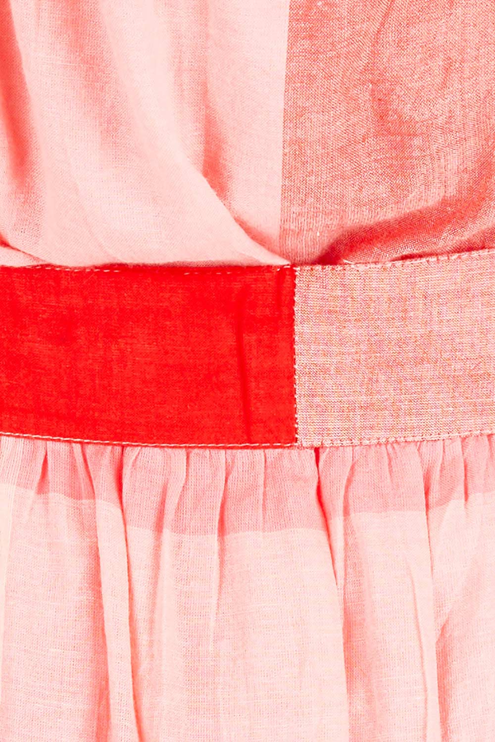 Product shot of the Twirl Worthy Cotton Maxi Dress in colour Redpink (Pink), detail
