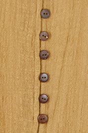 Product shot of the Cute As A Button Blouse in colour Khaki (Green), detail