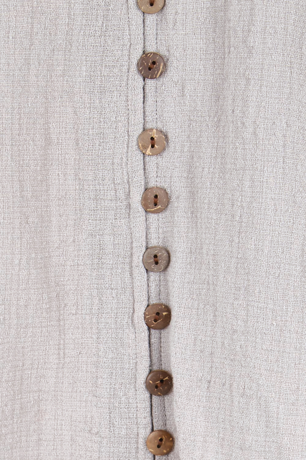 Product shot of the Cute As A Button Blouse – Smoke in colour Smoke, showing detail