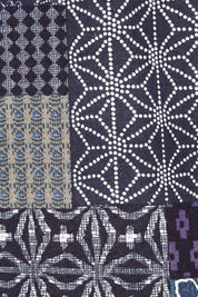 Product shot of the You Colour My World Kimono in colour Patch (Blue), detail
