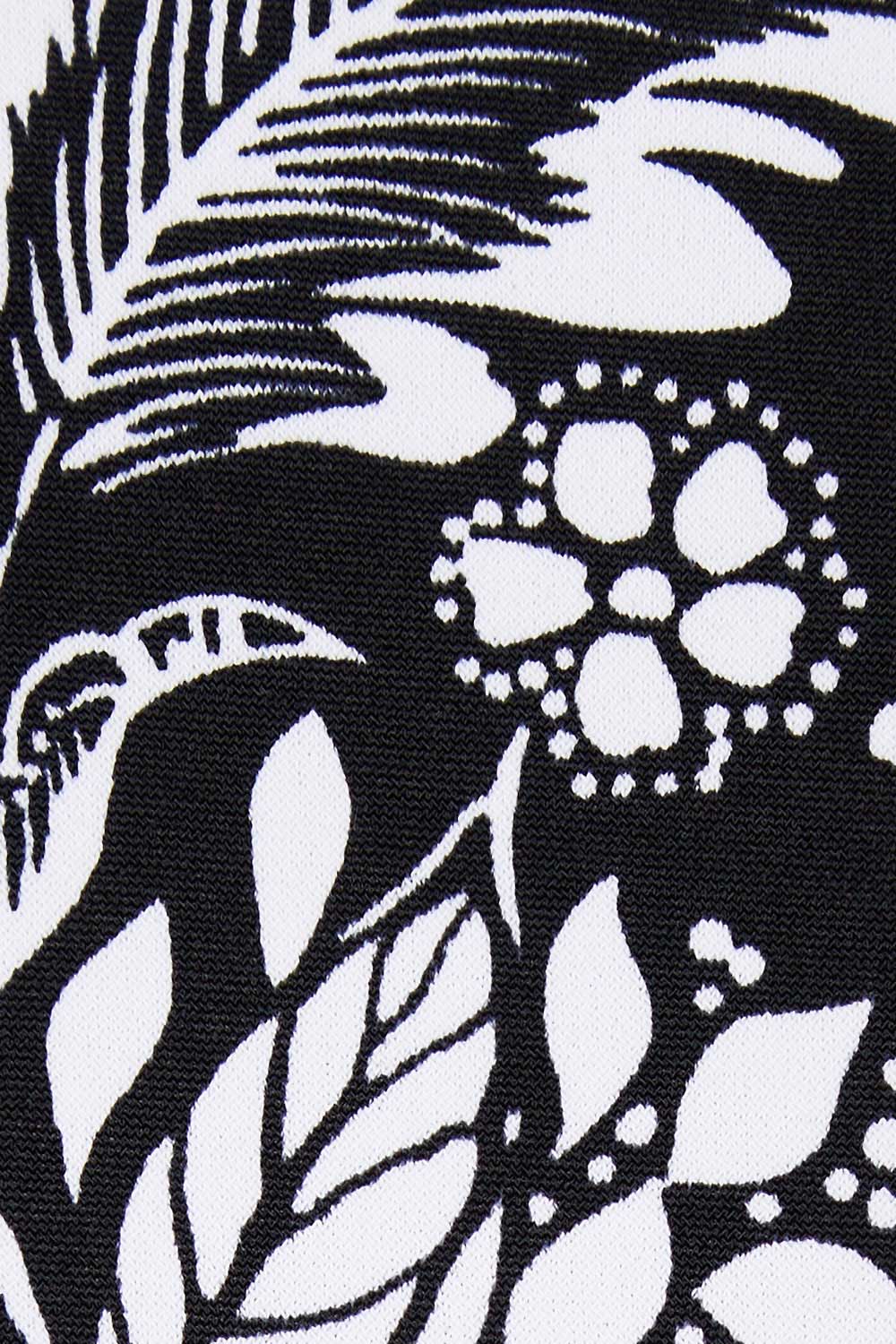 Product shot of the Swinging Hands With You Dress in colour Blackfleur (Black), detail