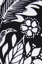 Product shot of the Swinging Hands With You Dress in colour Blackfleur (Black), detail