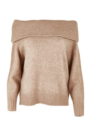 Product shot of the With You At My Shoulder Jumper in colour Camel, from the front