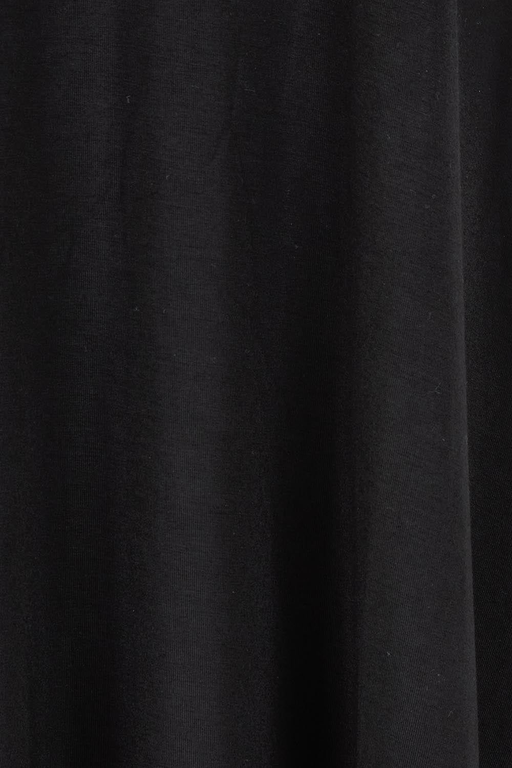Product shot of the Softly Swinging Bamboo Tee in colour Black (Black), detail