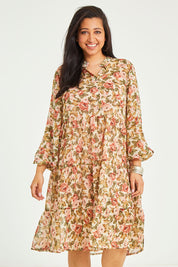 Preloved Floating Through The Day Dress - Garden