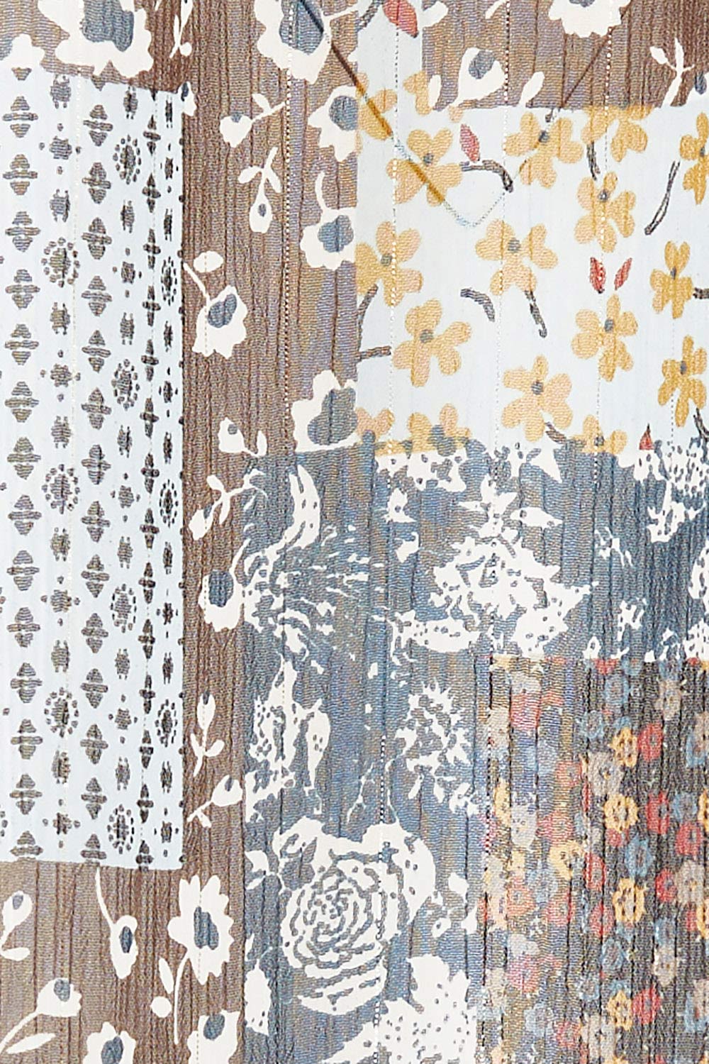 Product shot of the Not A Patch On You Blouse in colour Tealpatch (Blue), detail
