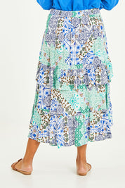 Preloved Tiers Of Delight Skirt - Morocco