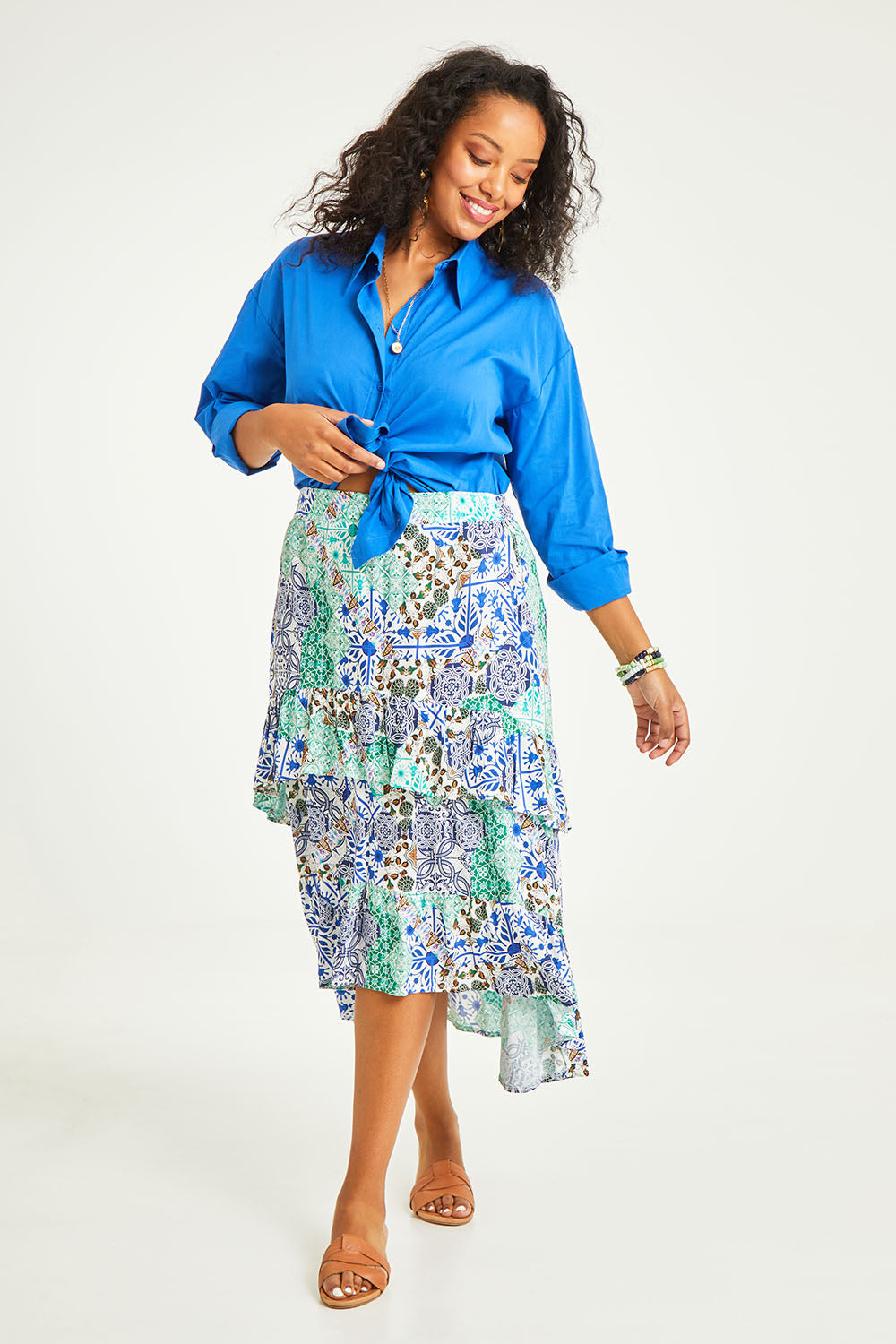 Preloved Tiers Of Delight Skirt - Morocco