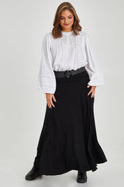 Preloved Lovestruck Swinging Maxi Skirt - Black