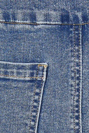 Preloved Easy As Pull On Denim Skirt - Denim