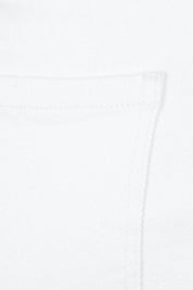 Product shot of the Easy As Pull On Denim Skirt in colour White (White), detail