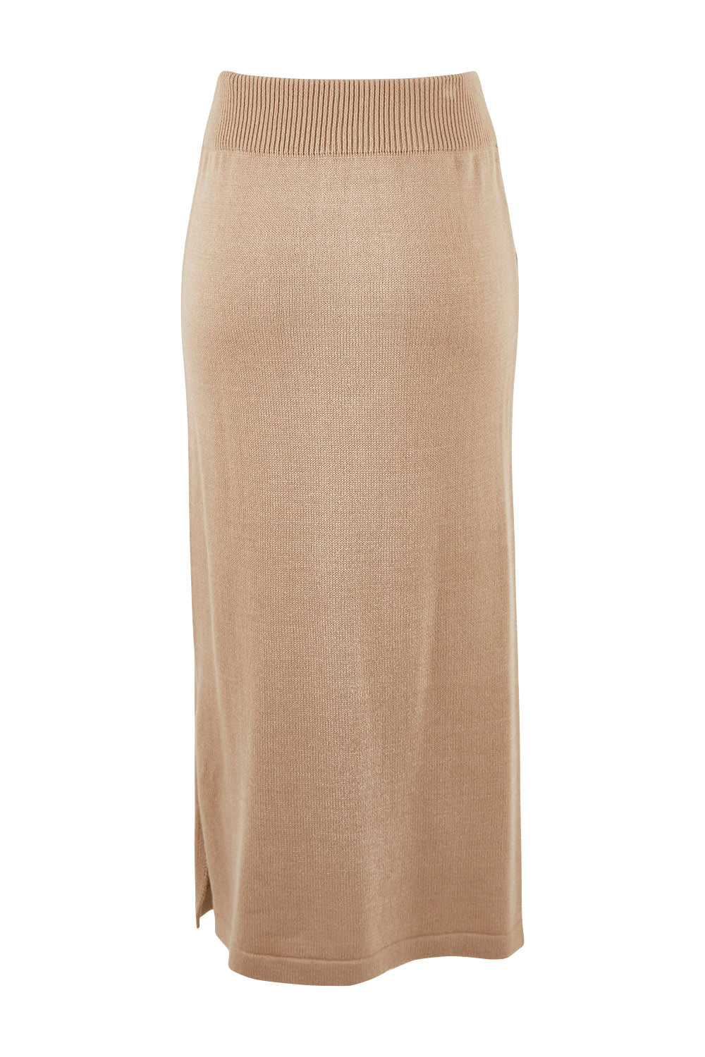 Preloved Knit Pick Pull On Skirt - Sand