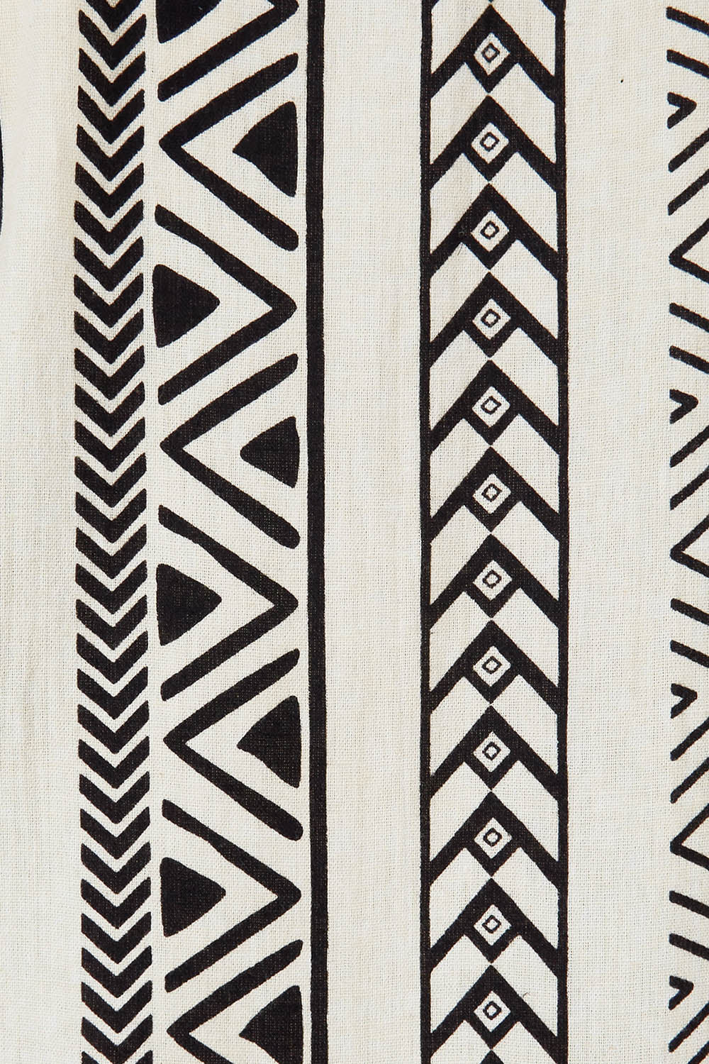 Product shot of the Forever Favourite Cotton Maxi Dress in colour Blackstrip, detail