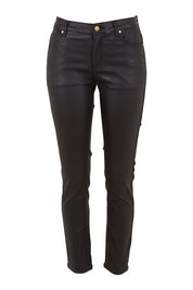 Product shot of the Hot Stuff Coated Jean in colour Black (Black), from the front