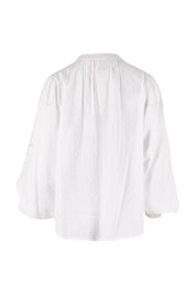 Preloved Lace And Flowers Cotton Blouse - Chalk
