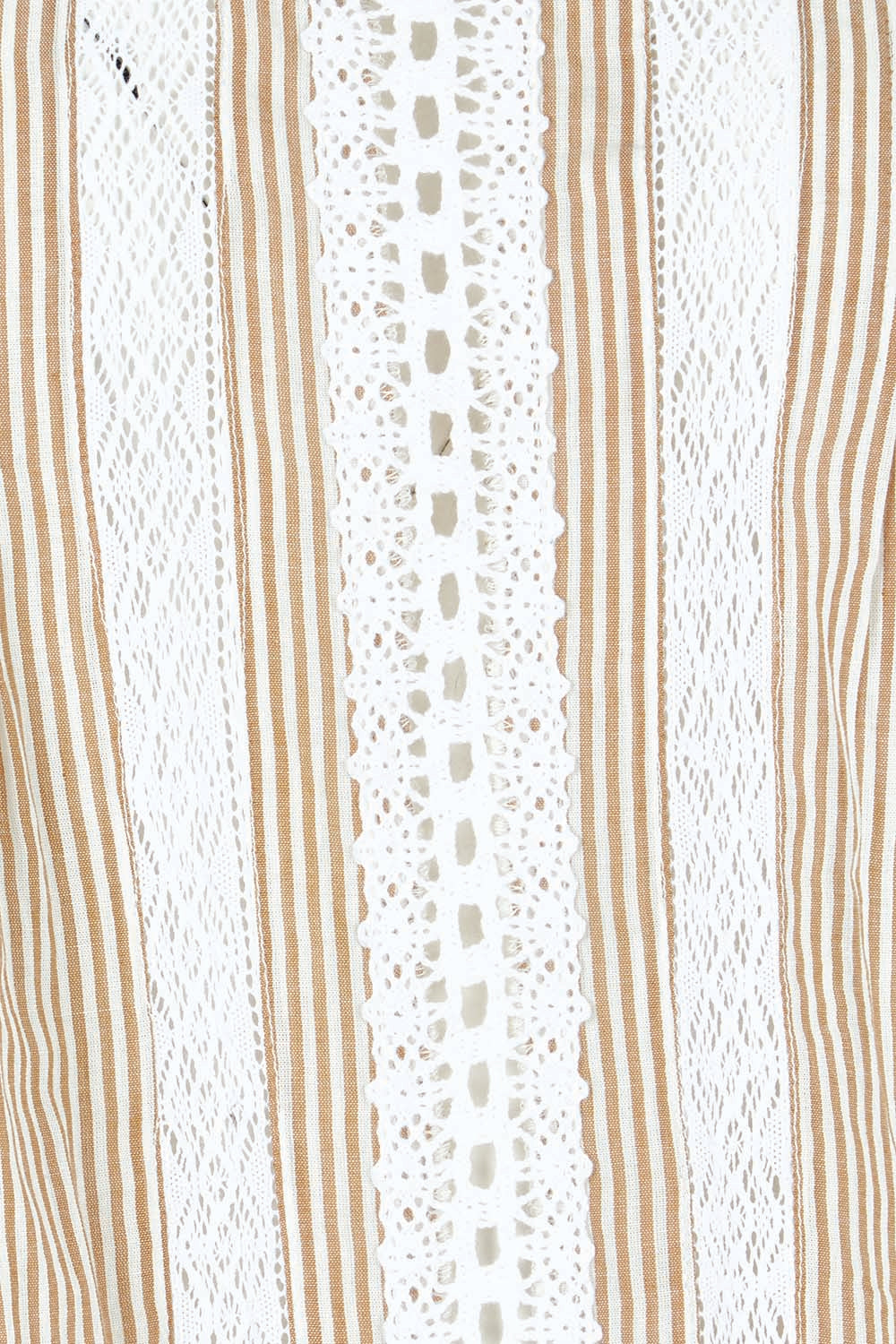 Product shot of the At My Best Button Back Blouse in colour Natstripe, detail