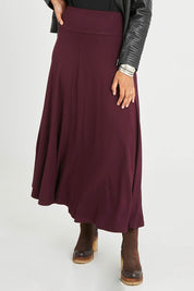 Preloved Love Language Bamboo Maxi Skirt - Merlot
