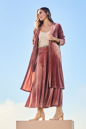 Love By Candlelight Velvet Skirt – Dustyrose