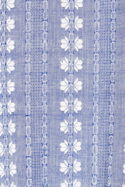 Product shot of the Puff Sleeve Delight Dress in colour Bluewhite (Blue), detail