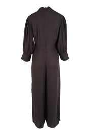 Product shot of the Feeling Super Fine Jumpsuit in colour Black (Black), from the back