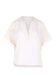 Product shot of the Every Other Day Cotton Blouse – Cream in colour Cream, from the front