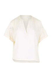 Product shot of the Every Other Day Cotton Blouse – Cream in colour Cream, from the front