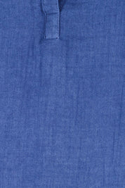 Product shot of the Every Other Day Cotton Blouse – Deepblue in colour Deepblue, showing detail