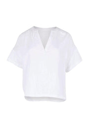 Product shot of the Every Other Day Cotton Blouse – White in colour White, from the front