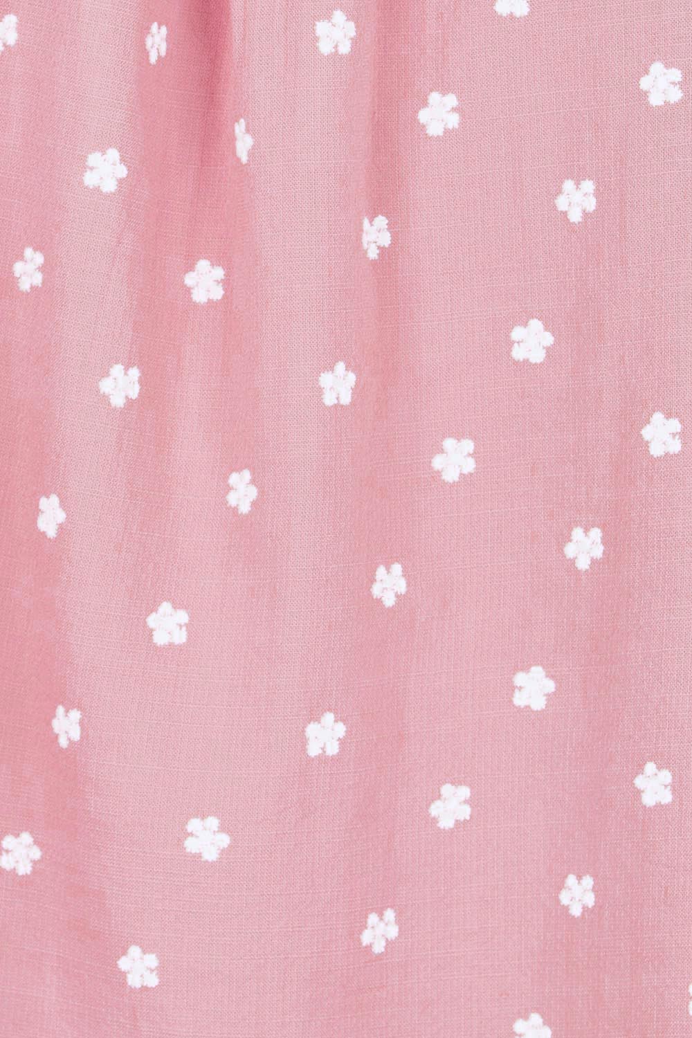 Product shot of the Picking Flowers Blouse – Pinkhue in colour Pinkhue, showing detail