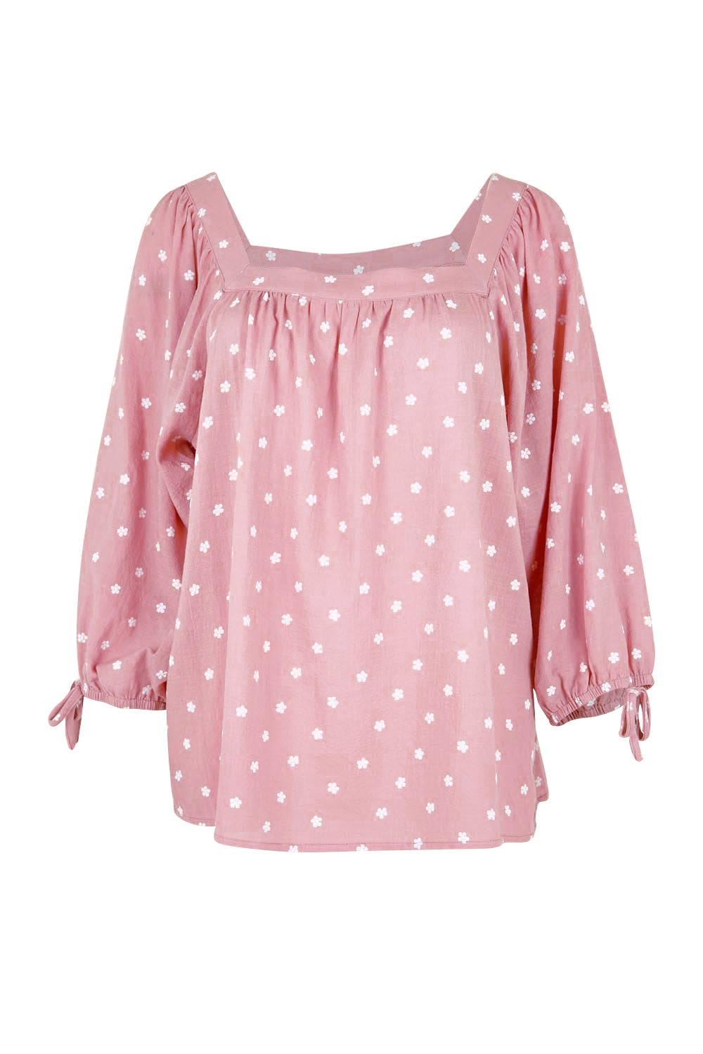 Product shot of the Picking Flowers Blouse – Pinkhue in colour Pinkhue, from the front