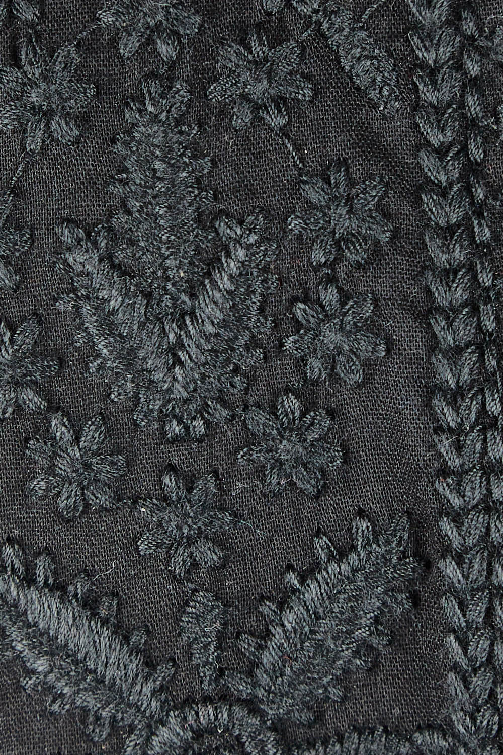 Product shot of the Perfect Dream Cotton Maxi Dress in colour Black (Black), detail