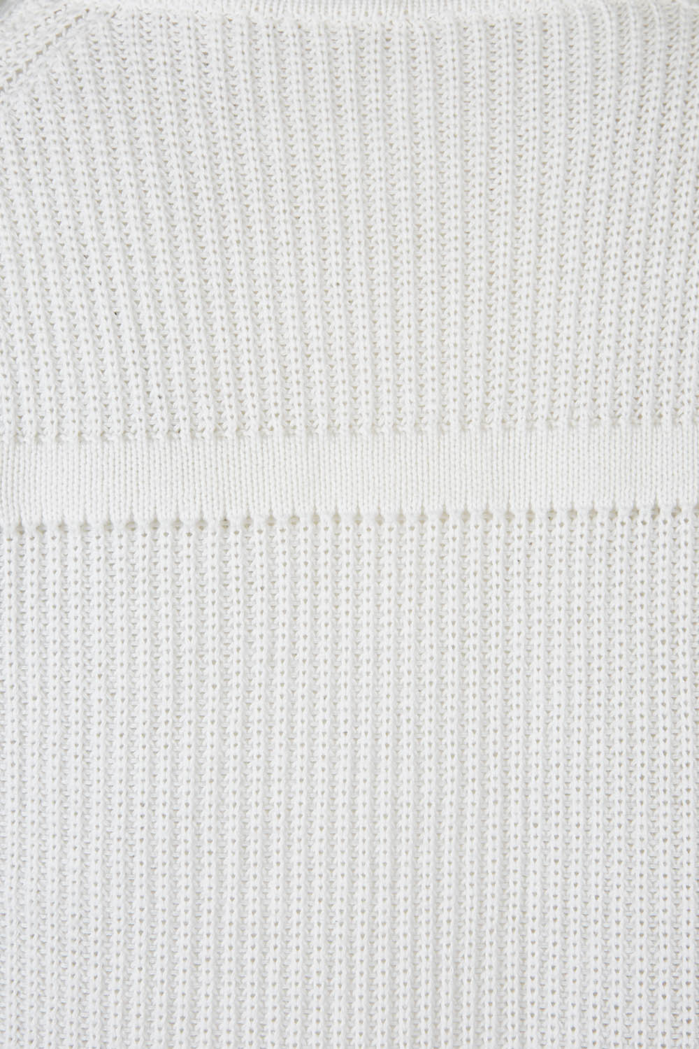 Product shot of the Cover Me In Cotton Sweater in colour Milk (White), detail