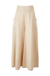 Product shot of the Serene Day Wide Leg Pants in colour Sand, from the front