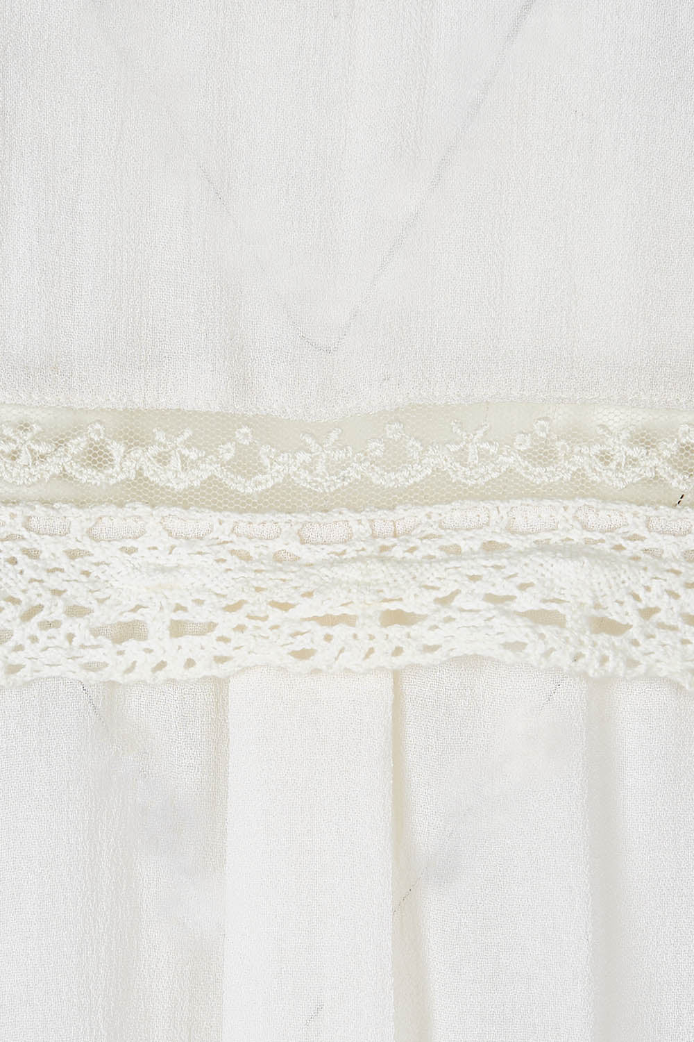 Product shot of the Lady Love Blouse in colour Milk (White), detail
