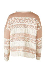 Product shot of the Fair Isle Of Mine Jumper in colour Natural, from the back