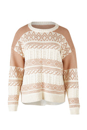 Product shot of the Fair Isle Of Mine Jumper in colour Natural, from the front
