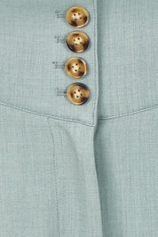 Product shot of the High Flying Wide Leg Pants in colour Dusk (Green), detail