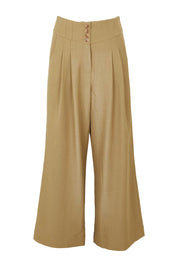 Product shot of the High Flying Wide Leg Pants in colour Pumice, from the front