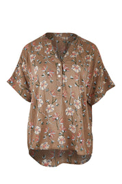Product shot of the Flower Chain Slouch Top in colour Fleur, from the front