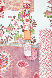 Product shot of the Grandpa And Me Fleur Blouse in colour Pinkpatch (Pink), detail