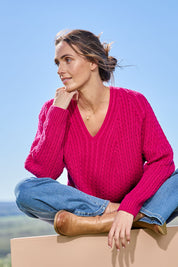 Ready And Cable Seamless Jumper – Wildberry