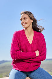 Ready And Cable Seamless Jumper – Wildberry