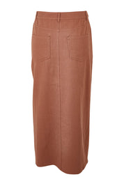 Product shot of the Carry Me With You Maxi Skirt in colour Rosewood, from the back