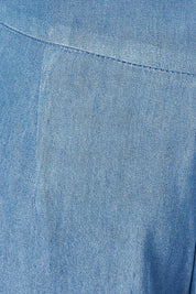 Product shot of the Easy Days Wide Leg Pants in colour Indigo (Blue), detail